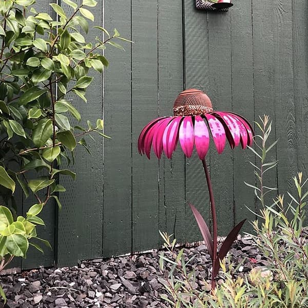 Jern Stående Solhat Fuglefoder Havekunst Metal Blomsterstang Baghave Dekoration