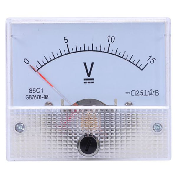 Analog DC-voltmätare, 85c1 DC 0-15v Analog spänningspanelmätare