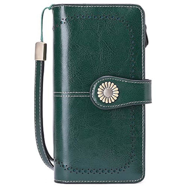 Plånböcker för kvinnor Kreditkortshållare i läder med RFID-blockering Armband med stor kapacitet A916-192 K