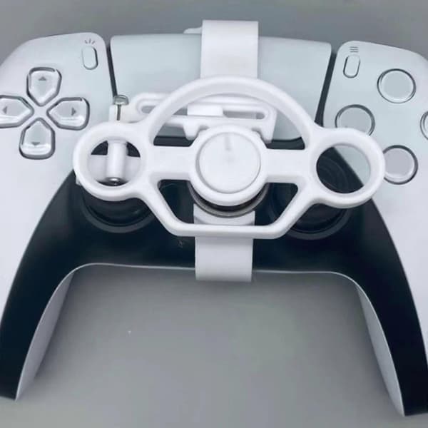 Spilltilbehør for Slim Controller Racing Game Wheel Controller Rattkontroller Erstatning Hvit Blanc