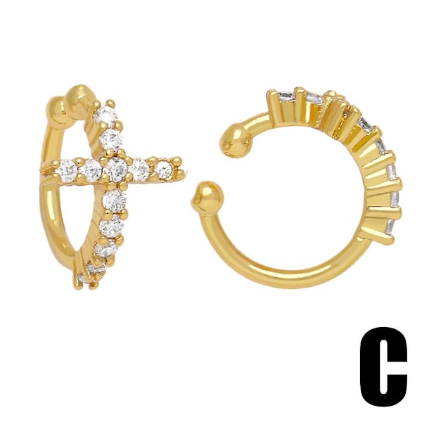 Örhängen Vintage Zircon Cross Modesmycken Ac9007 C