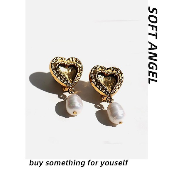 Örhänge Pearl Heart Stud Modesmycken Ac6155