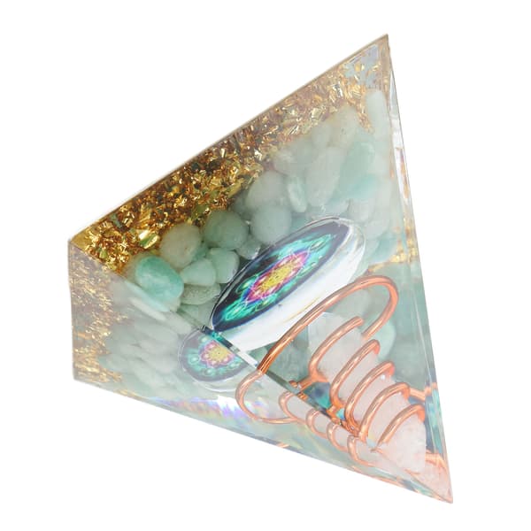 6cm Orgonit Pyramid Kristall Meditation Positiv Energi Healing Generator