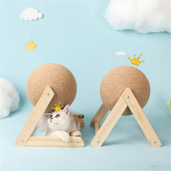 Katt skrapleksaker Katt skrapleksaker Cat Claw Board Handlindad sisalrep Katt Kattram Slitstark kattskrapstolpe