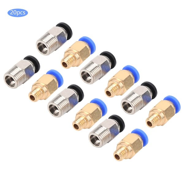 20-pack Pneumatiska Bowden-kopplingar PC4 M10 PC4 M6 för 3D-skrivare