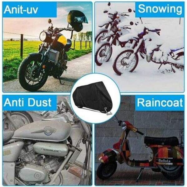 Cover Vattentätt cover 190T Cover Regn , snö, damm, Anti-UV Cover för Motorcykel Sco