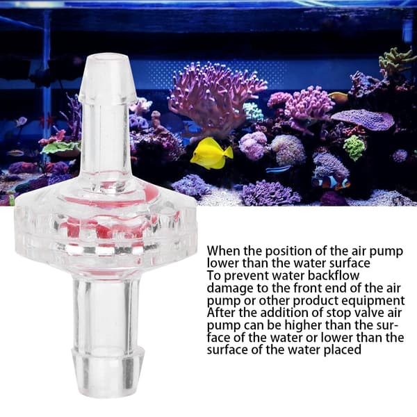 10 st PP Akvarium Luftpump Variabel Diameter Backventil Fisktank Tillbehör