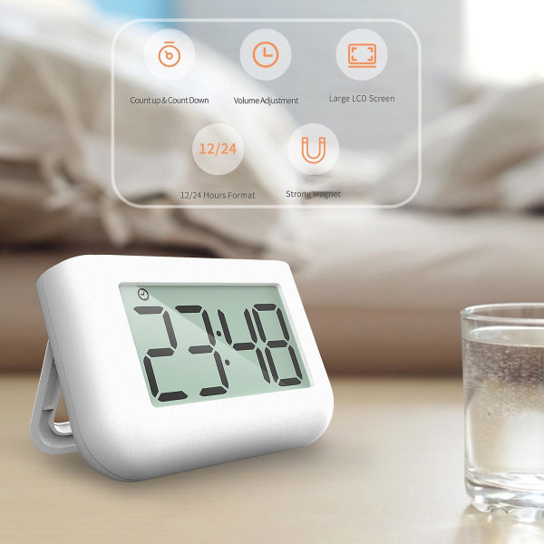 Timerpåminnelse Stående och magnetisk mångsidig LCD-skärm med stor skärm Bred applikation Multifunktionell inlärning Vitt barn Självreglering Lärande