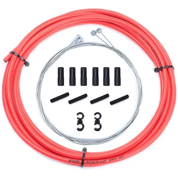 Mountainbike-bremsekabel, Universal-bremsekabelsæt til landevejscykel (rød)