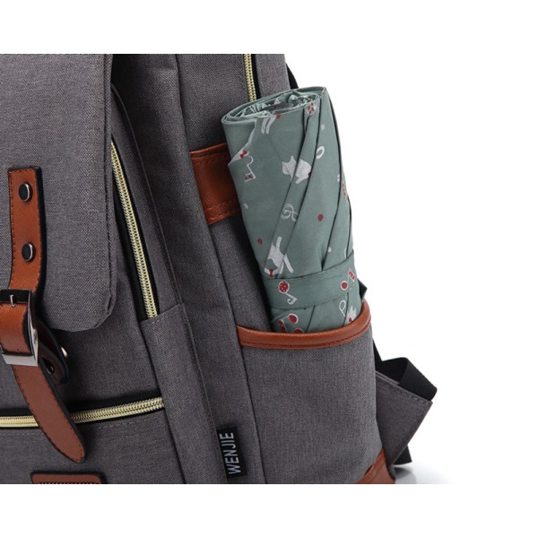 Smal bärbar ryggsäck, vintage rivsäker affärsväska för Travel College School, Casual Daypacks för män kvinnor, passar Macbook upp till 16 tum