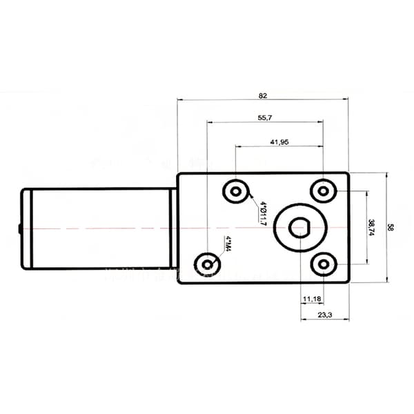 24V 30W DC Mini Snekkegir Motor for Elektrisk Tilbehør