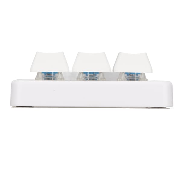 Programmerbar RGB Bakgrundsbelyst 3-knapps Mekanisk Makroknappsats Vit USB Mini Tangentbord