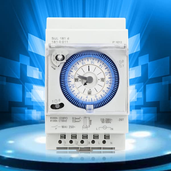 SUL181D Mekanisk Timer 15 Minutter 24 Timer Tidsbryter Relé 250VAC 16A