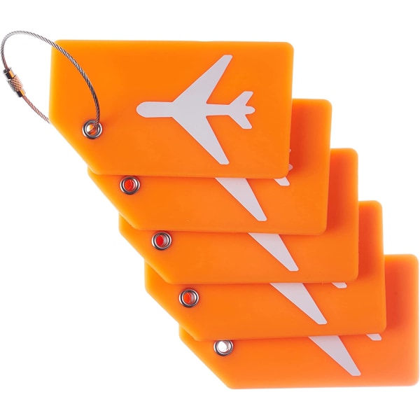 Pakke Gostwo Silikone Bagagemærker Bagage Tote Skoletaske Kuffert Instrumentmærkemærker (orange)