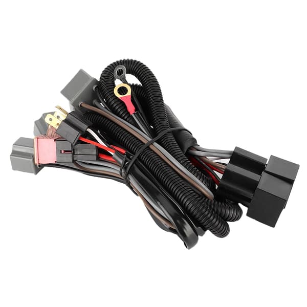 Ledningsnett for bil-LED-frontlys, lysforsterker med H4-adaptere for fire lys