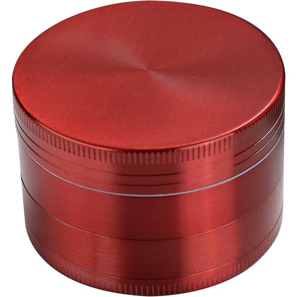 Hiomakoneen elinikäinen takuu, 2&quot; (5 cm) 4-osainen sinkkiseoshiomakone - punainen