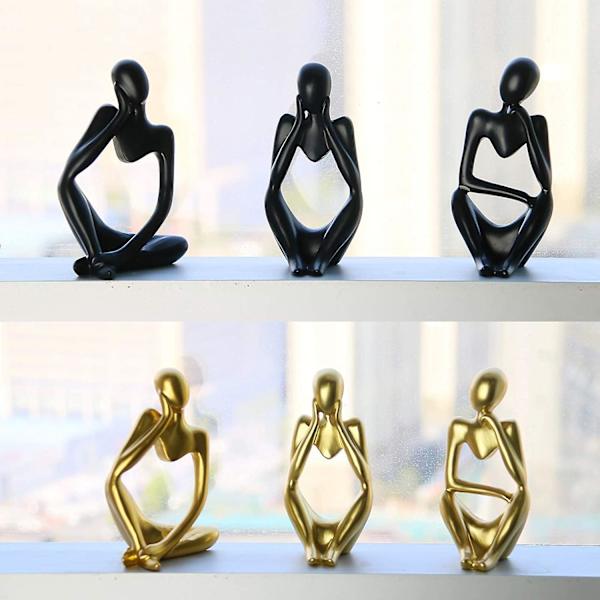 Abstrakt minifigur (sort stedmoderblomst) ornament,