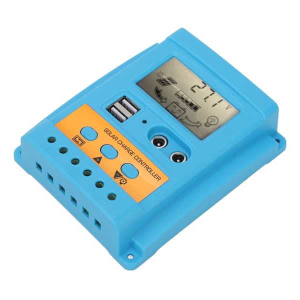 Solcellsladdningsregulator 12V 24V Automatisk Identifiering 2 USB-portar LCD-display Hög Effektivitet för Förseglade Batterier 50A