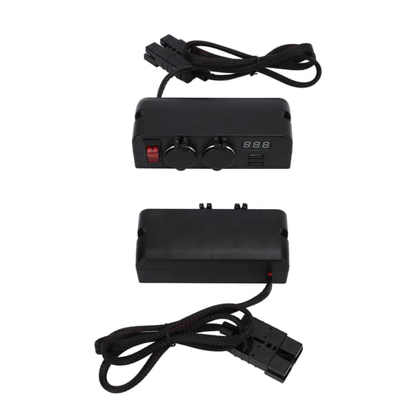 Billader Adapter 2 USB Oplader Digital Display Strømforsyning Batteri Adapter
