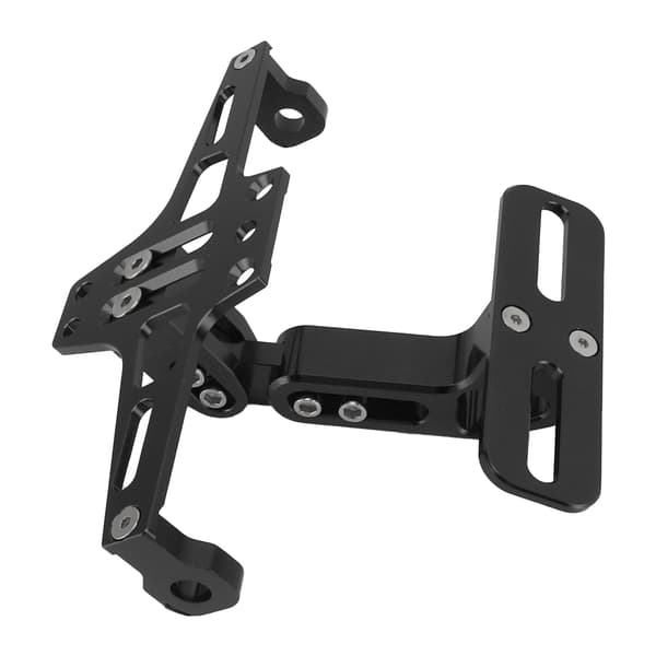 Universal Motorcykel Nummerpladeholder CNC Aluminium Legering Justerbar Sort