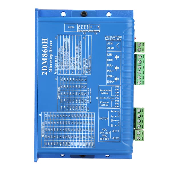 2-faset digital stepmotor driver CNC 2DM860H