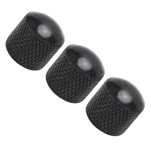 3st Gitarr Kontrollknapp Volym Ton Passar Topp Set Kit Instrument Tillbehör Ersättning Svart