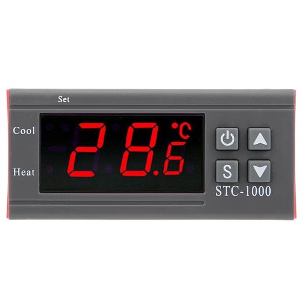STC 1000 Digital Temperaturregulator Termostat med Sensor AC 110 220V