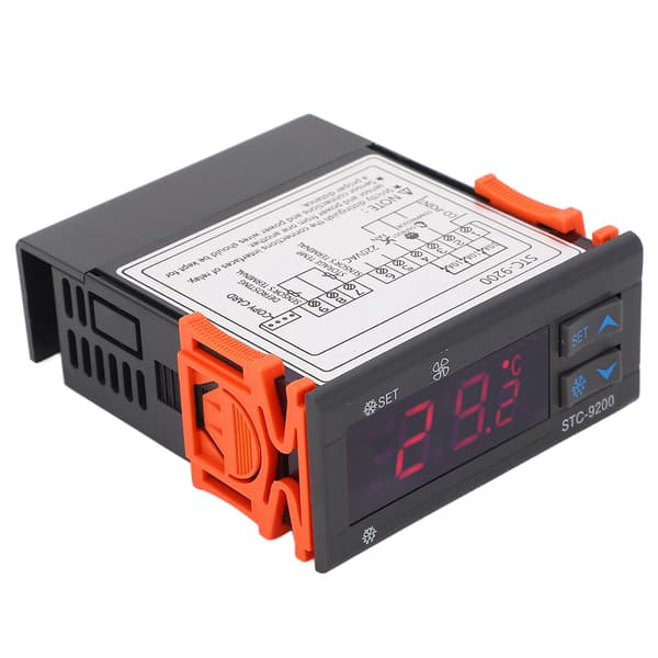 Digital Temperaturregulator Dubbel Sensor LED-Display Termostat för Kylskåp Frys 220VAC