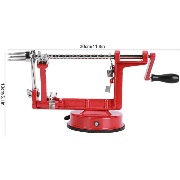 Ruostumattomasta teräksestä valmistettu monitoiminen manuaalinen omenankuorija, käännä kahvaa poistaaksesi ydin omenoista, kuori ja viipaloi ohuesti