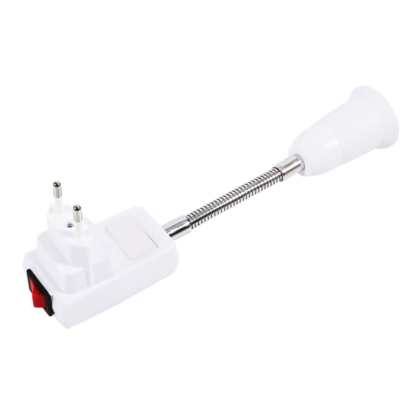 E27 LED Lampeholder Adapter med Av/På-bryter EU-plugg