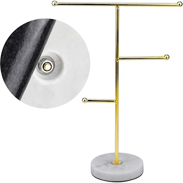 Fong Smyckesförvaring Display Stands, Smycken Hållare Display Stands Med T Bar För Halsband, För Förvaring Armband Och Örhängen, Ringar, Klockor