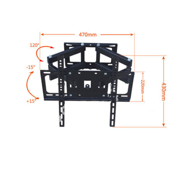 Teleskopiskt roterande justerbart skärmställ för LCD-TV Lämplig för: 26-55 tum
