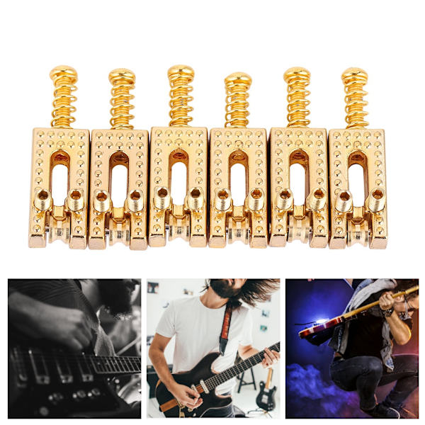 6 st Guld Gitarr Roller Stall Sadel Reparationsdelar