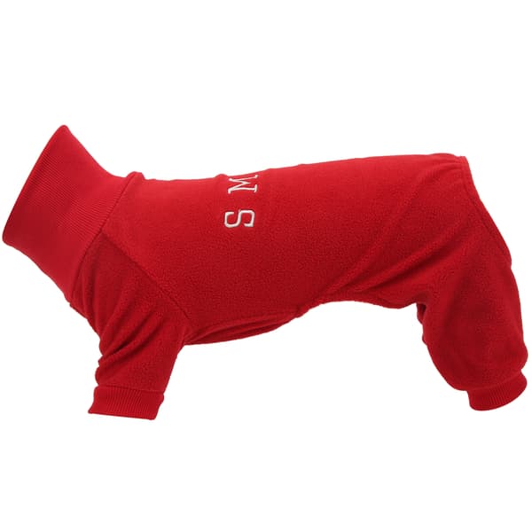 Röd Hundkappa Hög Krage Varma Vinterkläder Höstmode Husdjurskläder