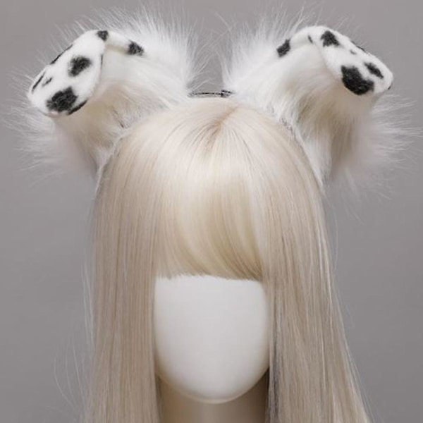 Pehmoiset koiran korvat päähine Käsintehdyt päähineet tytöille Anime Cosplay -hiusvanne A