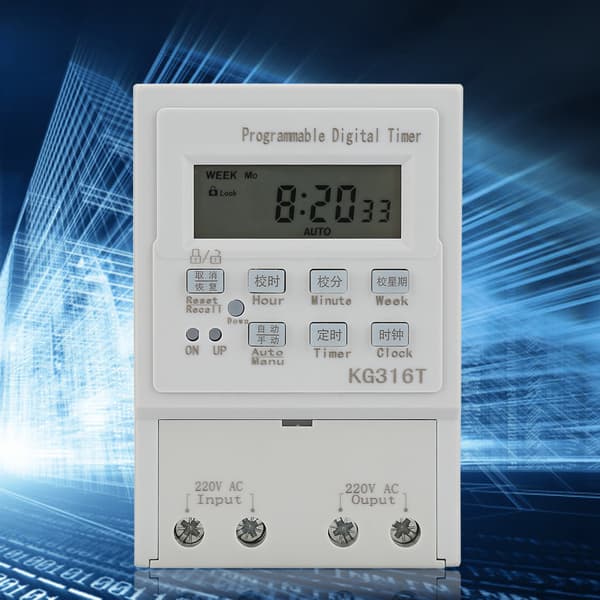 Mini AC 220V 1W 30A Digital Timer Programmerbar Kontroll Timing Bryter