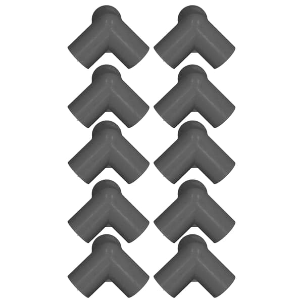3-vägs PVC-rörkopplingar 10-pack Svart 25 mm innerdiameter
