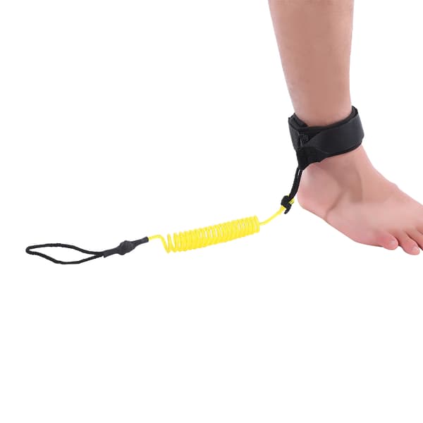 Keltainen kierrejousi surffilaudan leash