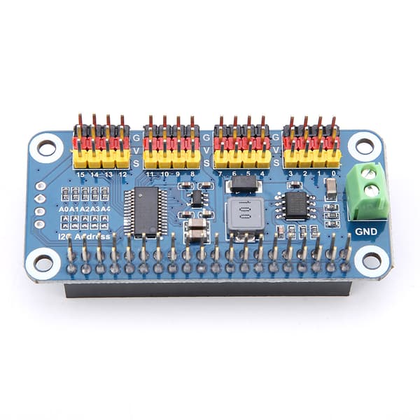 16-kanals 2-bits oppløsning aktuator driverkort for Raspberry Pi