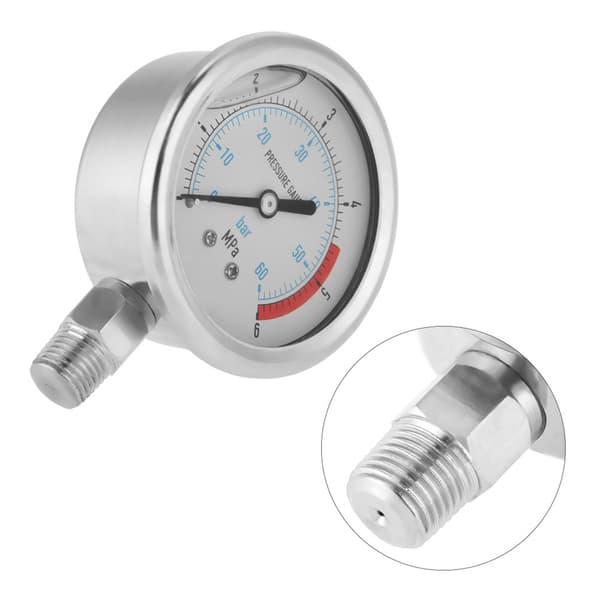 Högprecisions hydraulisk vattentrycksmätare 0-60 Bar 0-6 MPa