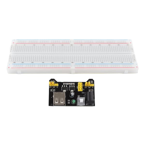 830 Tie Points Breadboard 3.3V 5V Strømforsyningsmodul med Jumper Kabel Kit til DIY Kredsløbsprojekter