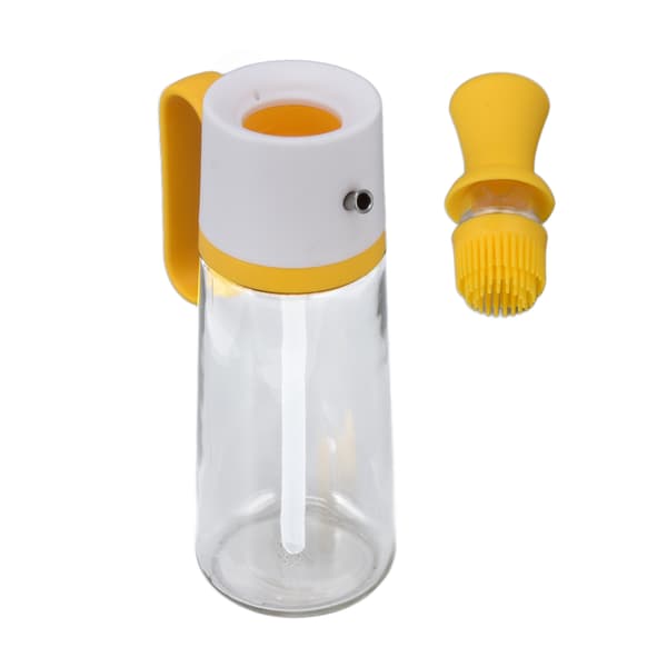 Blank Oljedispenser - 550ml Läcksäker Vinägerdispenser för Utomhusgrillning [Gyllengul]