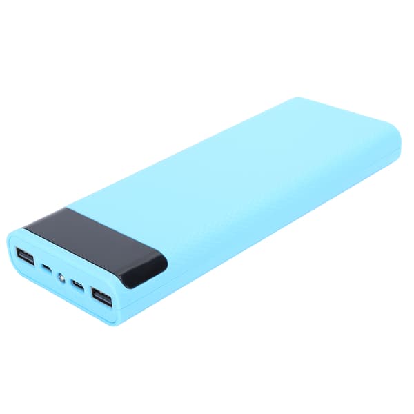 Lett 8 x 18650 Batterioppbevaringsboks DIY Bærbar Power Bank Tilbehør Blå