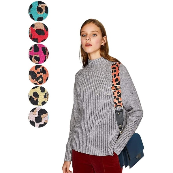 Rem, justerbar, gul leopardprint
