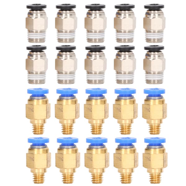 20 stk. 3D-skriver Pneumatisk kobling PC4-M6 PC4-10 Tilbehørssett for Creality Ender 3