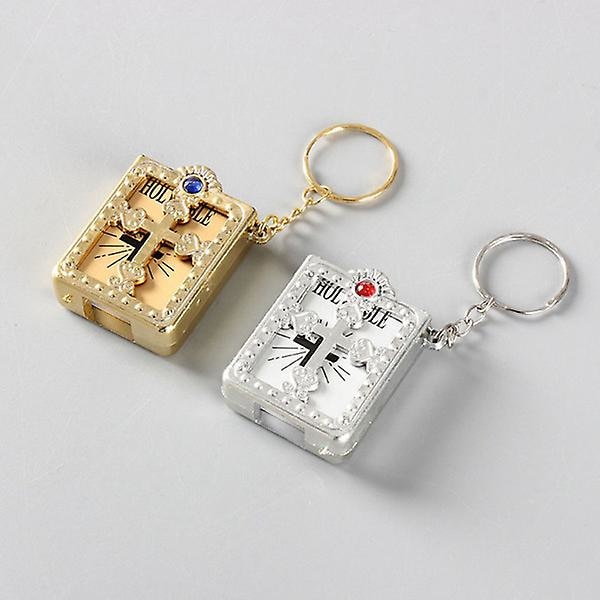 4 stk Mini hellig bibel nøglering Religiøs miniature kristen nøglering til nadver Dåb Religiøse begivenheder