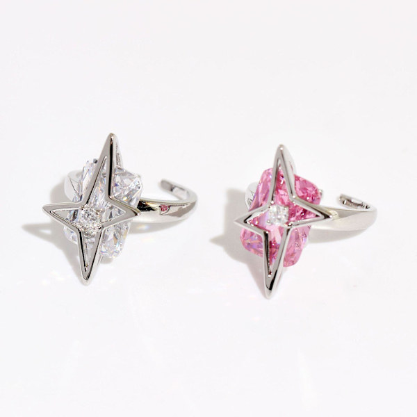 Ring Zirkon Justerbara Modesmycken Ac7084 C085