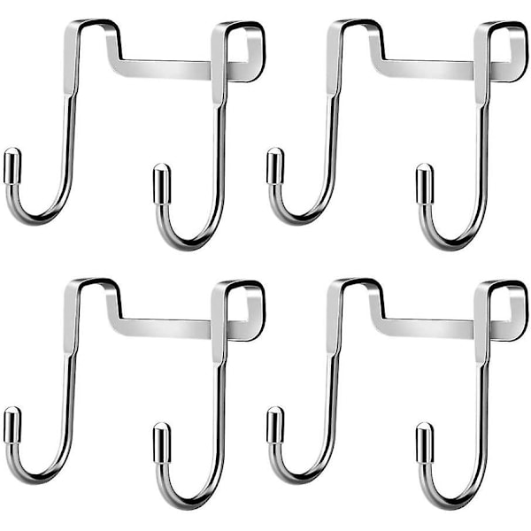 Solid S-formet krog 4 stk/pakke 304 rustfrit stål S-formede kroge Heavy Duty S-kroge Rack-kroge Bøjlekroge