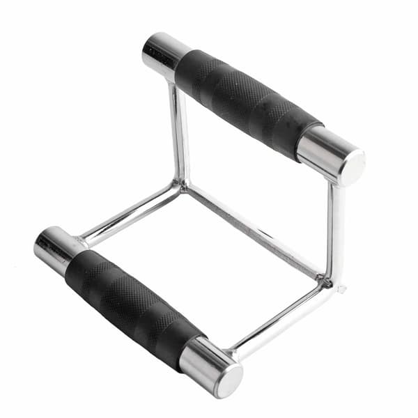 Fitness Triceps V Bar Press Ned Stang Rustfritt Stål Gummigrep