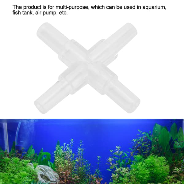 20 st Akvarium Luftpump Adapter 4-vägs Kontakt för Luftslang